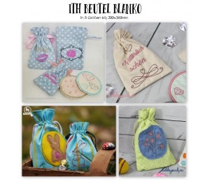 ITH Stickserie - Beutel Blanko mit Tunnelzug ohne sichtbare Nähte innen